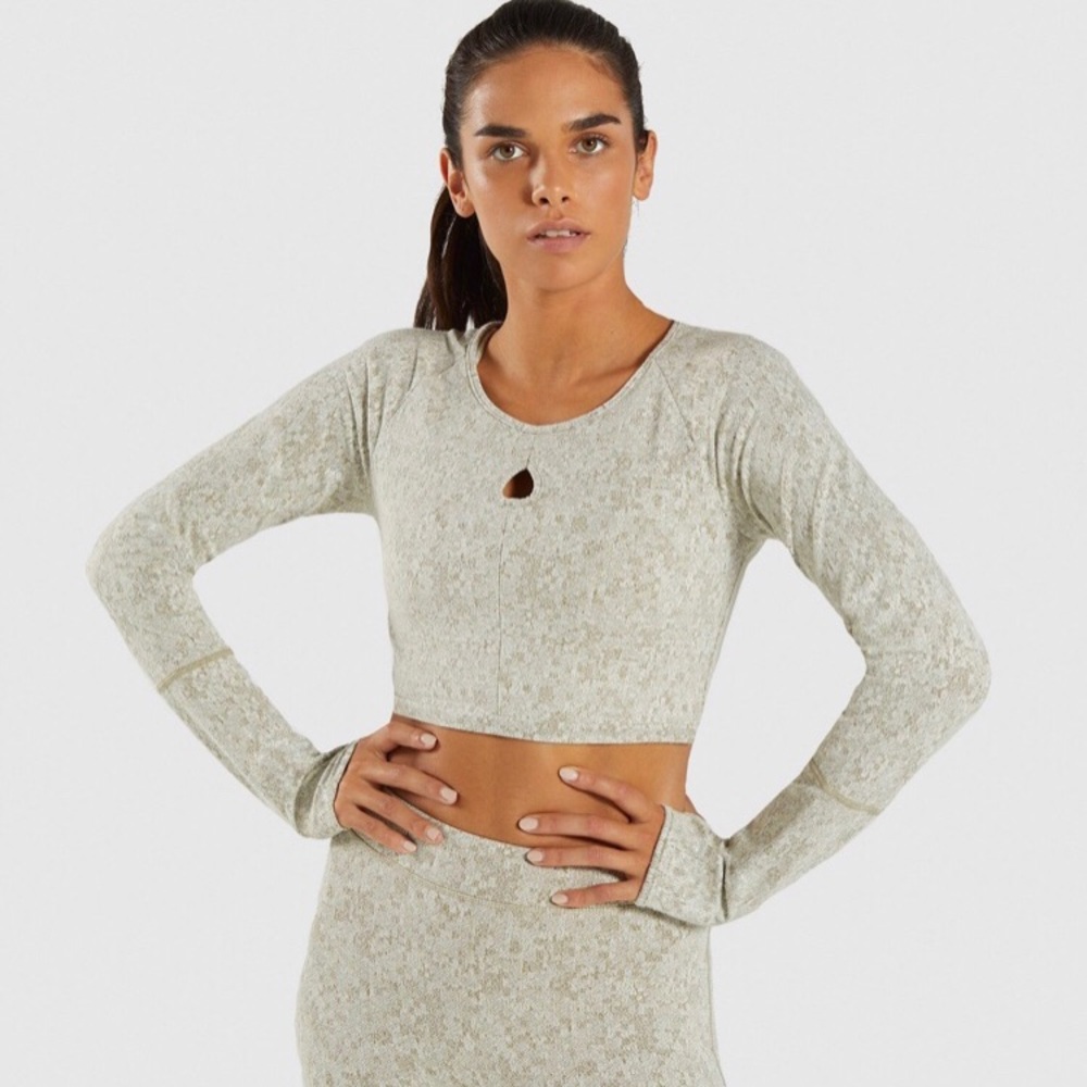 Gymshark Fleur SET - khaki marl